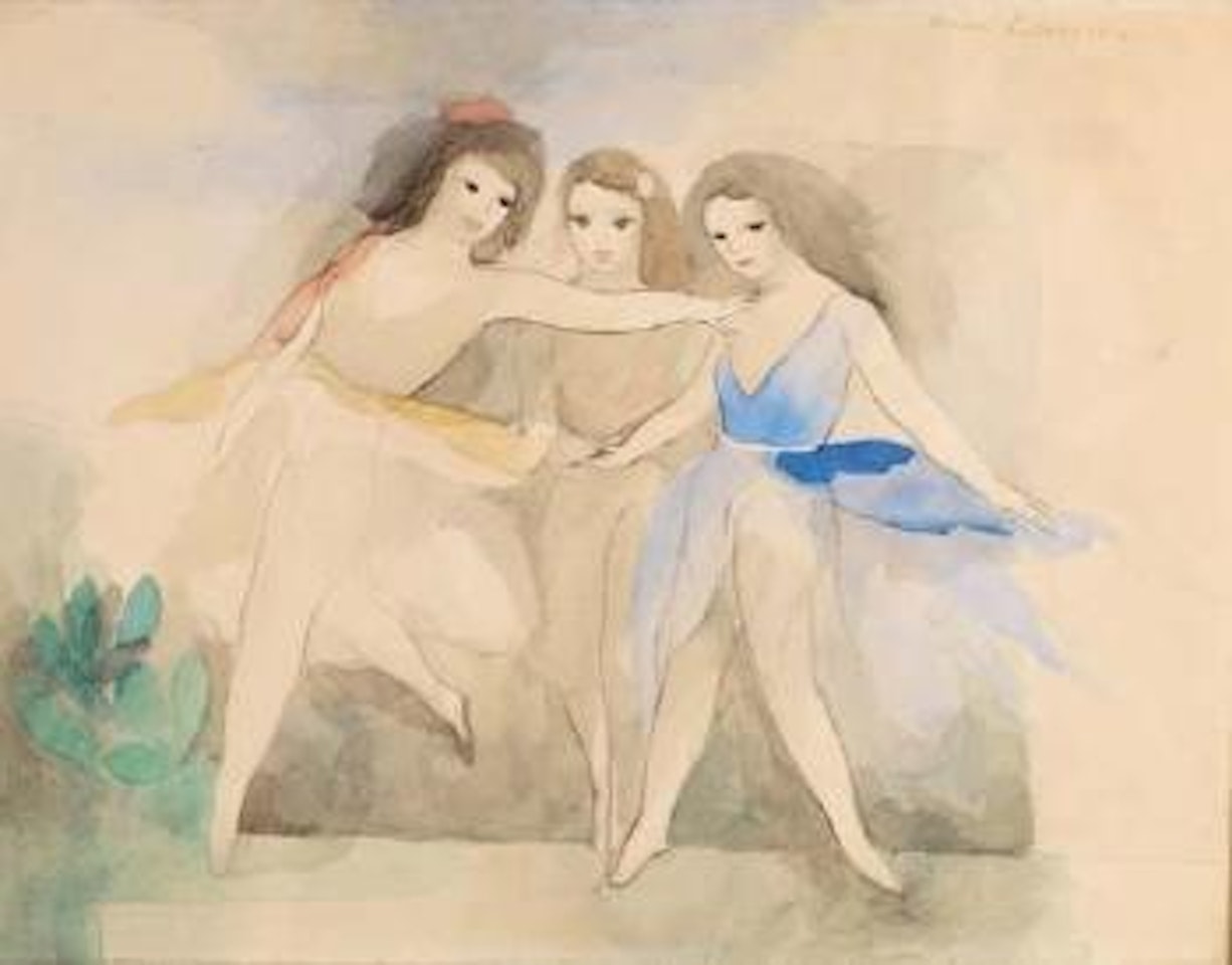 Jeune fille à la chevelure fleurie by Marie Laurencin