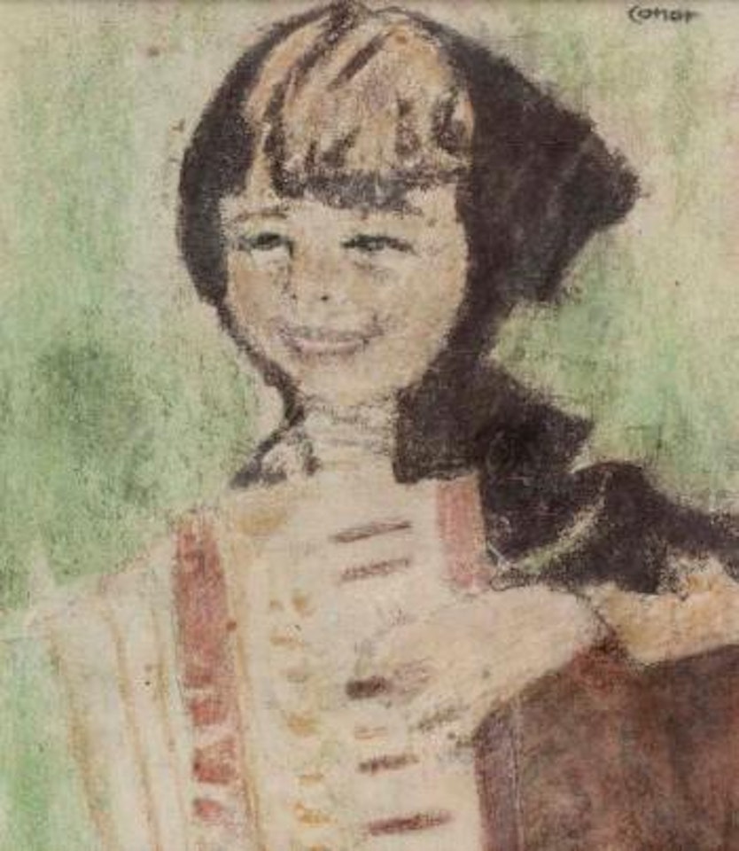Girl with accordian by William Conor