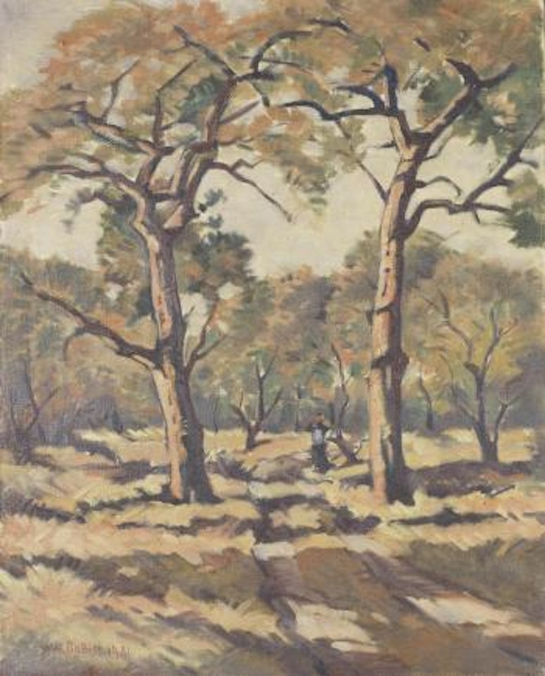 Figure amongst trees by Walter Battiss
