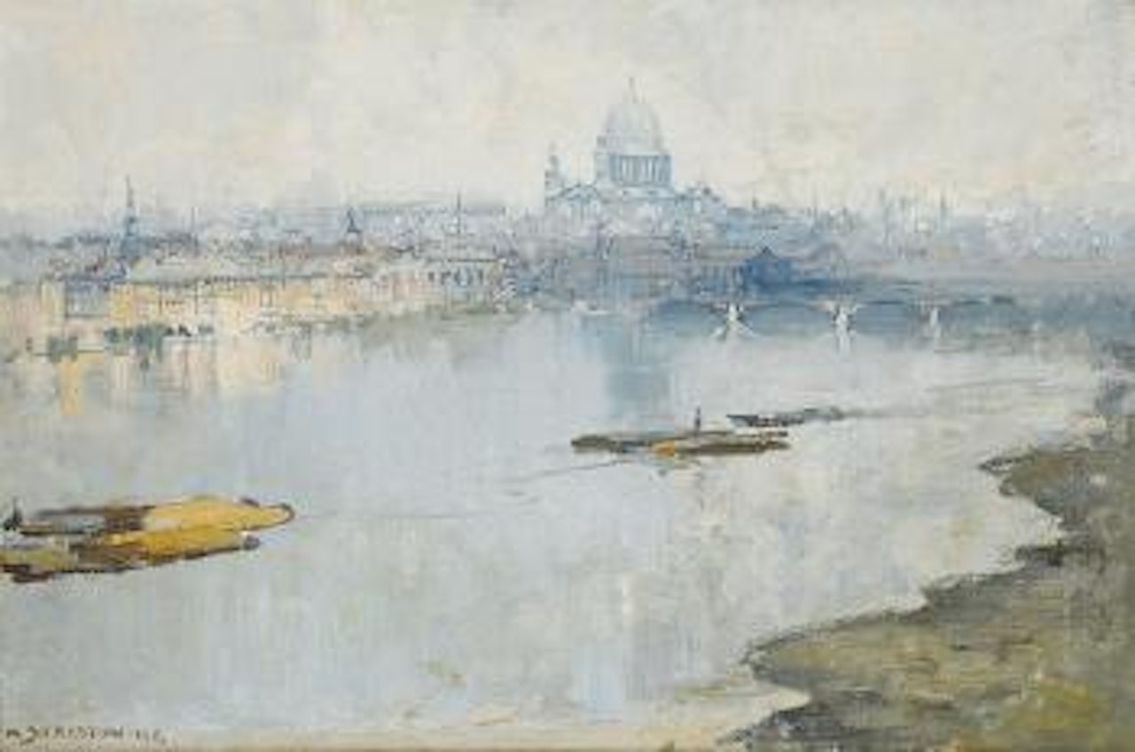 St. Pauls and the River by Arthur Ernest Streeton