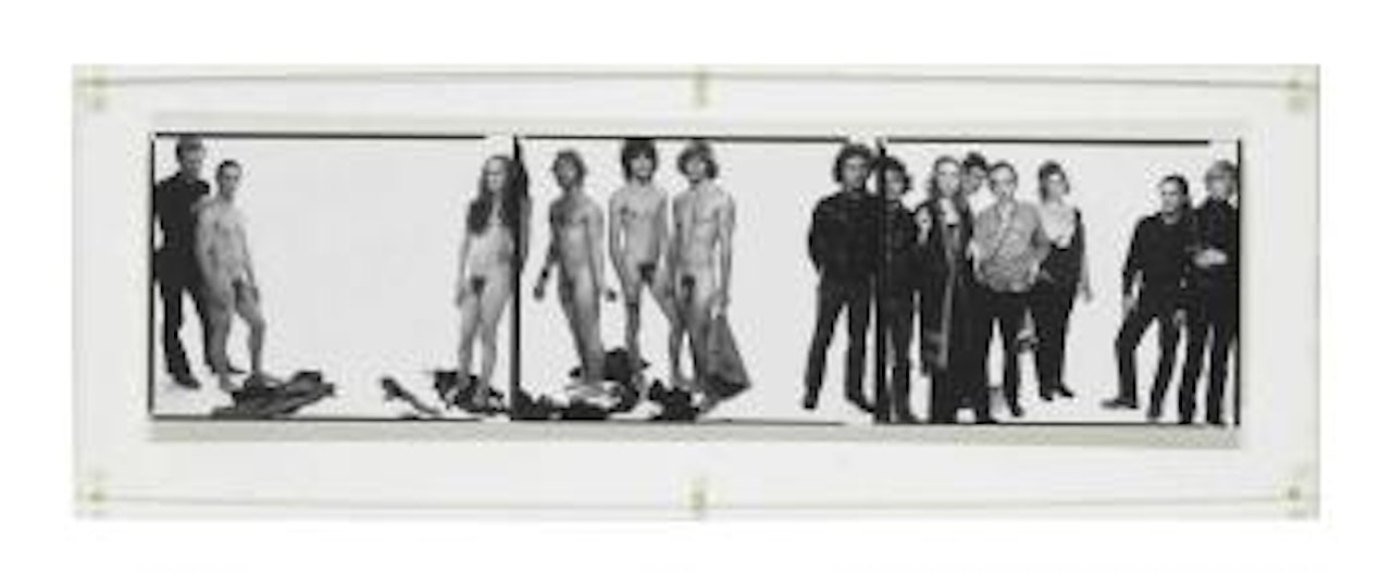 Andy Warhol and members of the Factory, New York City, 10-30-69 by Richard Avedon