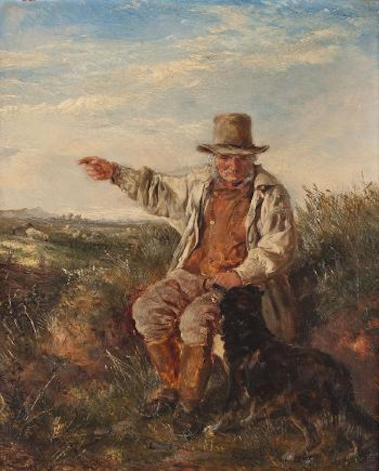 Fetch them in - Schäfer mit Hund by Heywood Hardy