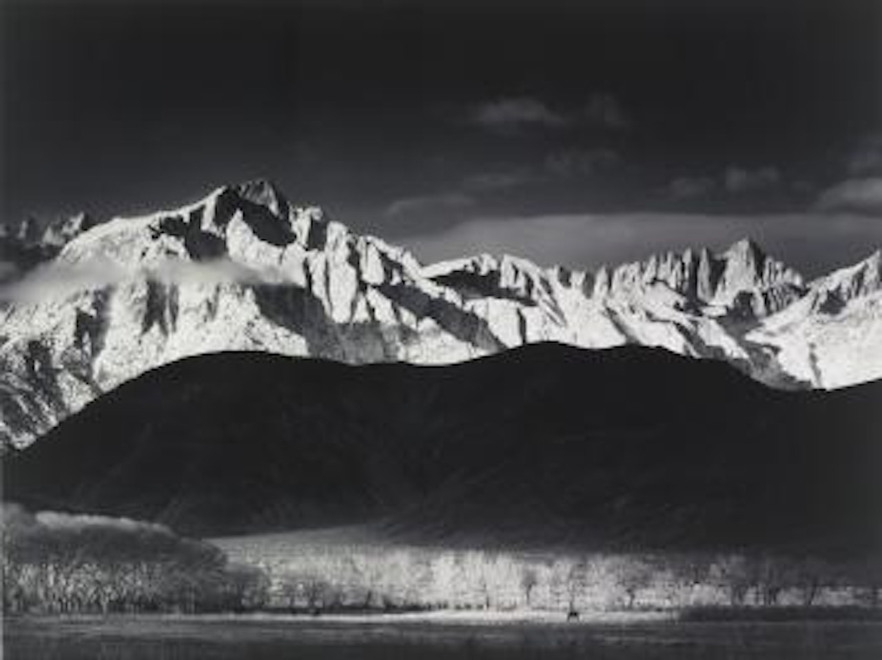 Winter Sunrise, Sierra Nevada From Lone Pine, Ca. by Ansel Adams