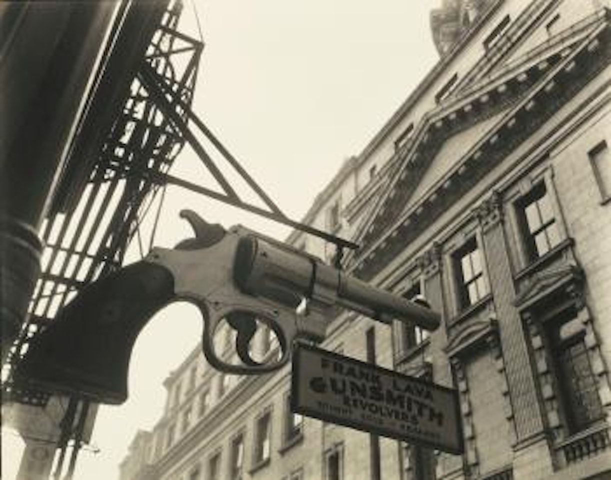 Gunsmith And Police Dept., 6 Centre Market Place, Manhattan by Berenice Abbott