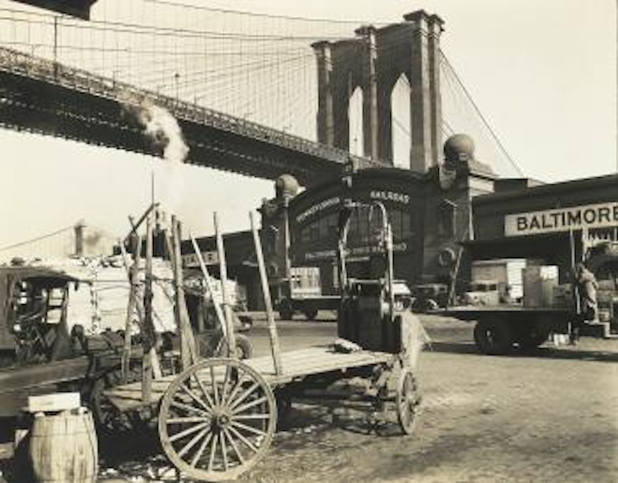 Brookyln Bridge, Pier 21, Pennsylvania Railroad by Berenice Abbott