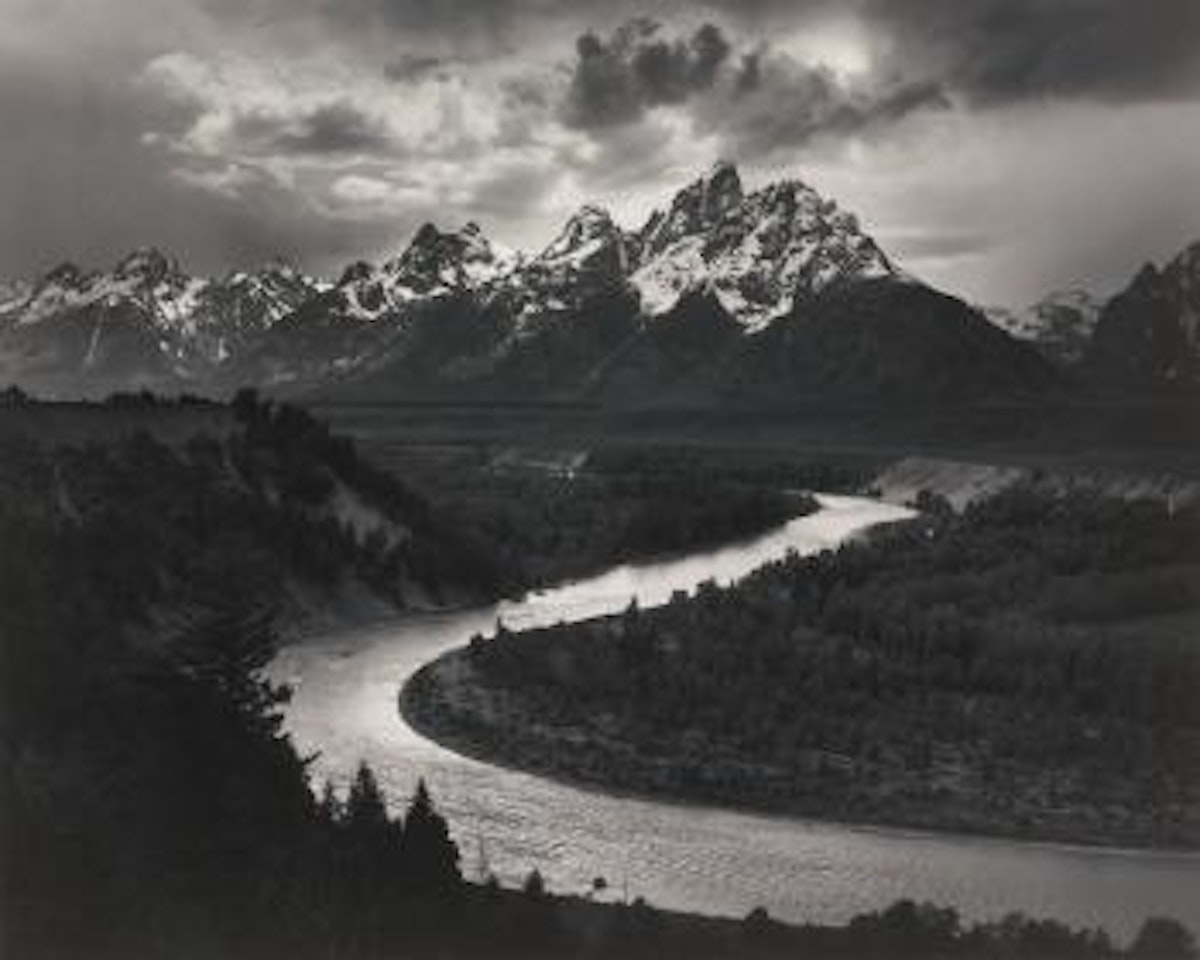 Teton Range And Snake River, Grand Teton National Park, Wyoming by Ansel Adams