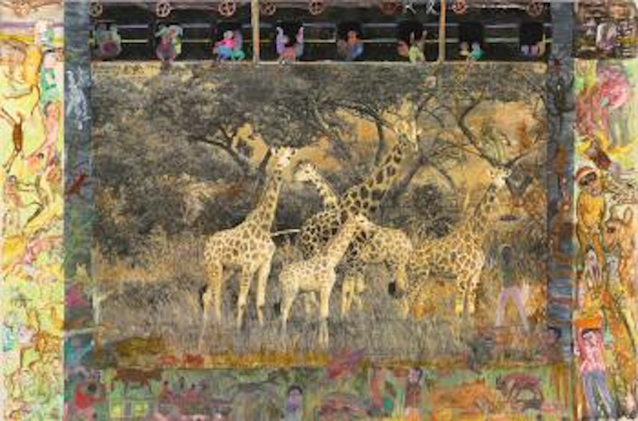 Rothschild's Giraffes From The Uganda Line by Peter Beard