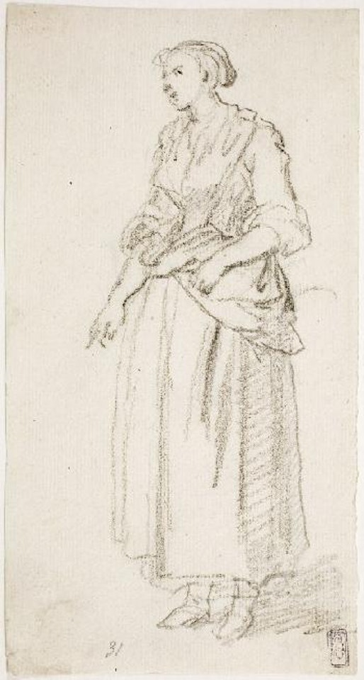 Stehende Dienstmagd by Claude Joseph Vernet