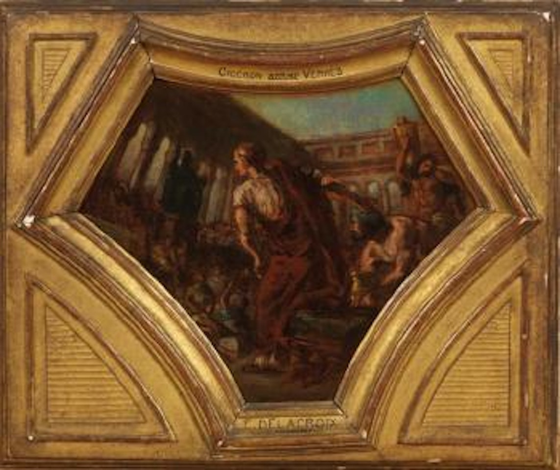 Cicéron dénonçant Verrès by Eugene Delacroix