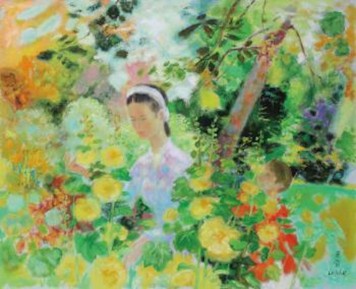 Les Roses Trémières Jaunes - The Yellow Hollyhocks by Le Pho