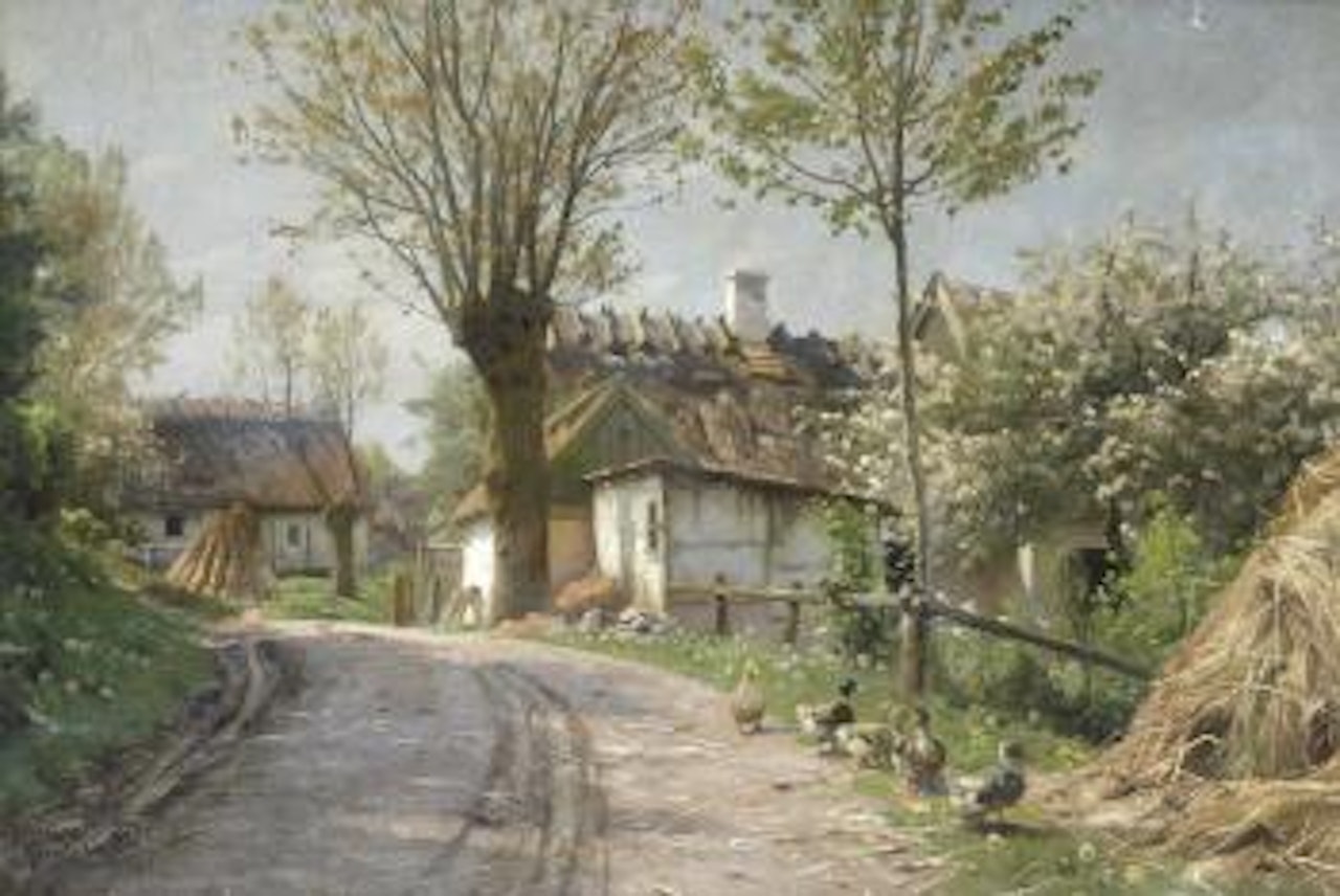 A country lane, Jyllinge by Peder Mork Monsted