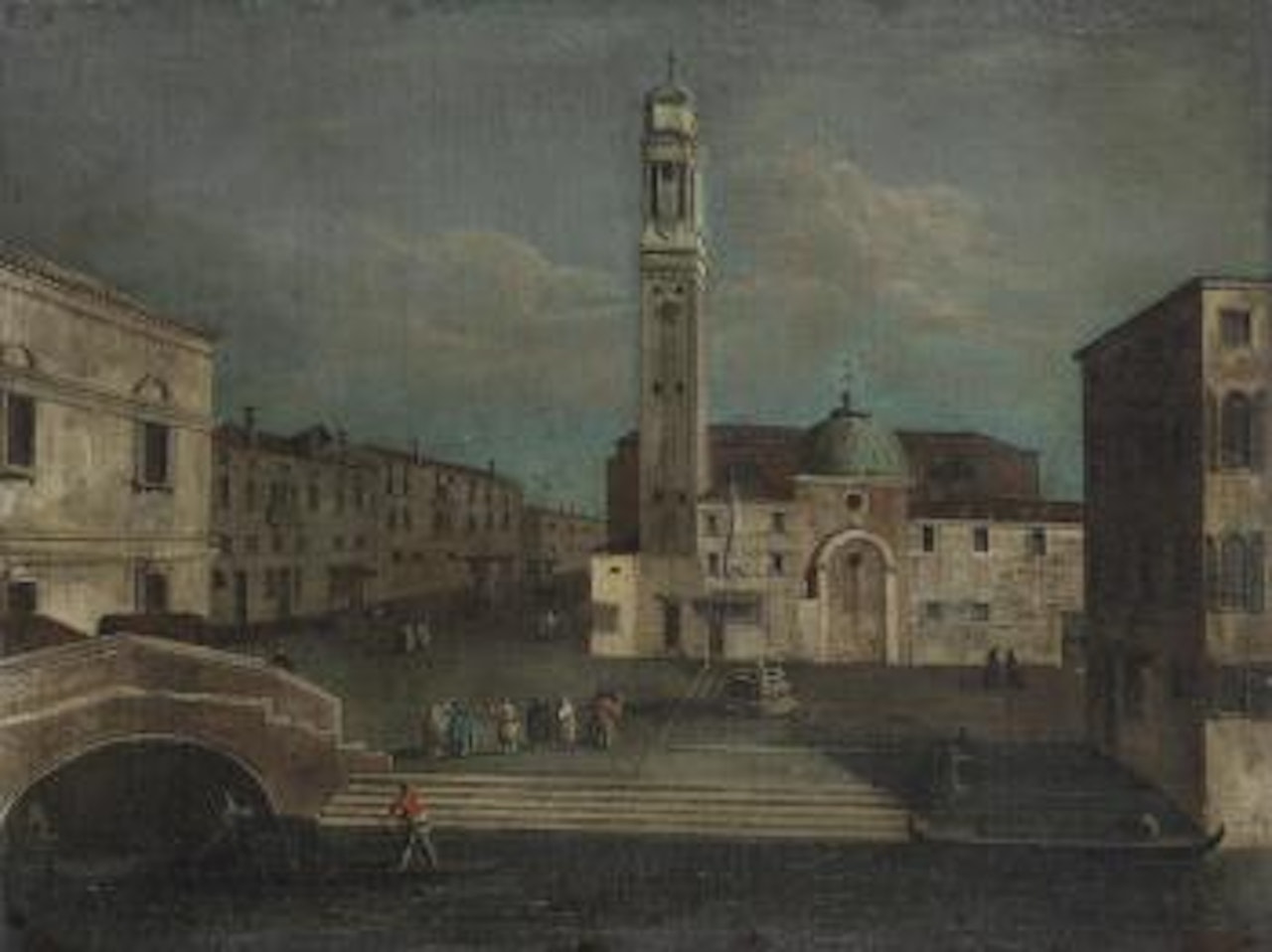 A view of Campo Santi Apostoli, Venice by Venetian School