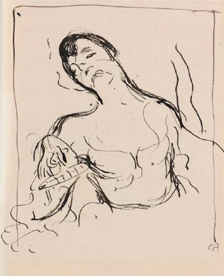 Frau in Halbfigur by Cuno Amiet