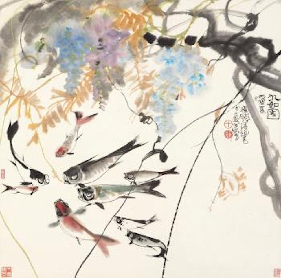 Fish Under Wisteria by Cheng Shifa