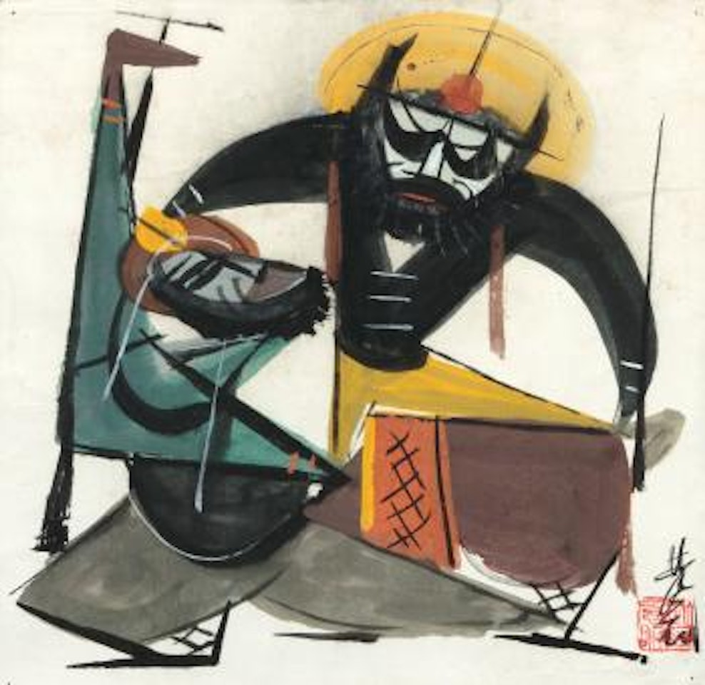 Opera Figures by Lin Fengmian