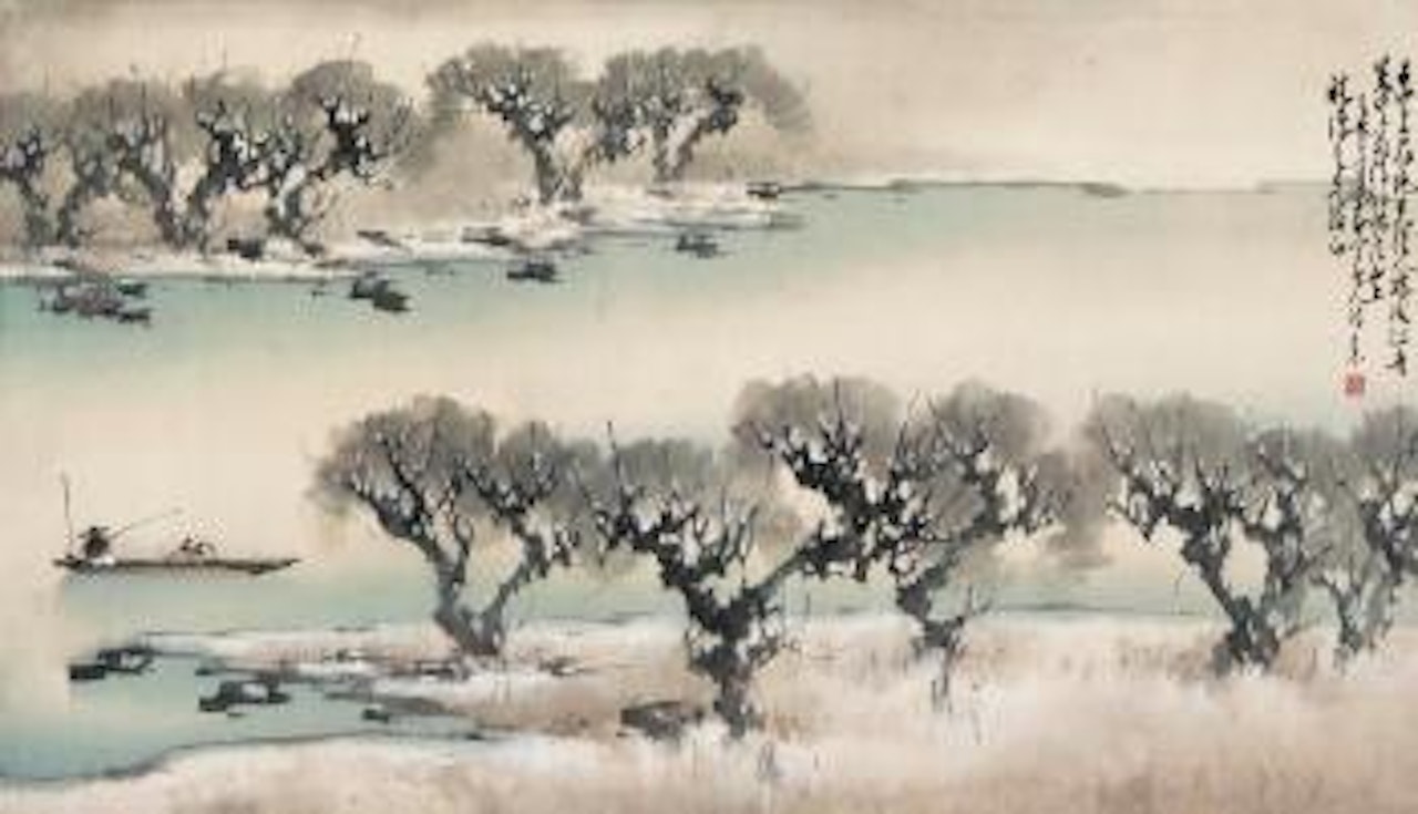 Fishing In The Winter Pond by Zhao Shao'ang
