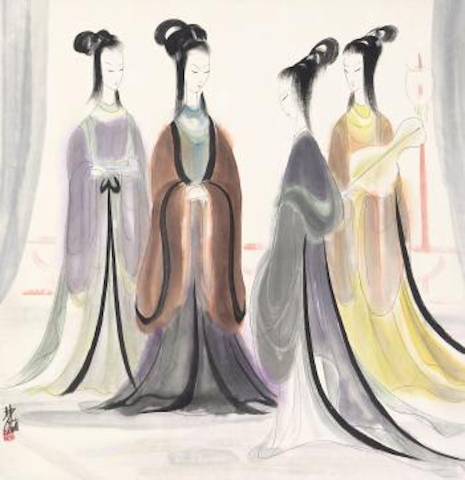 Four Beauties by Lin Fengmian