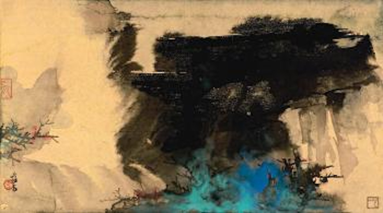 Waterfall In The Mist by Zhang Daqian