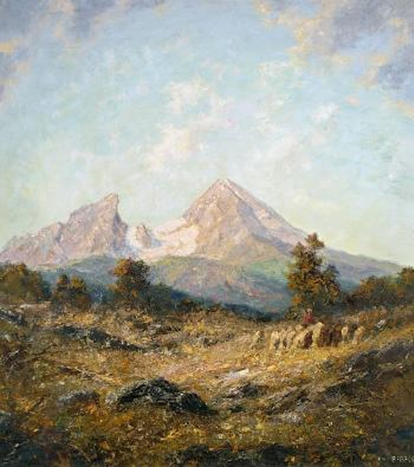 Blick auf den Watzmann by Otto Pippel