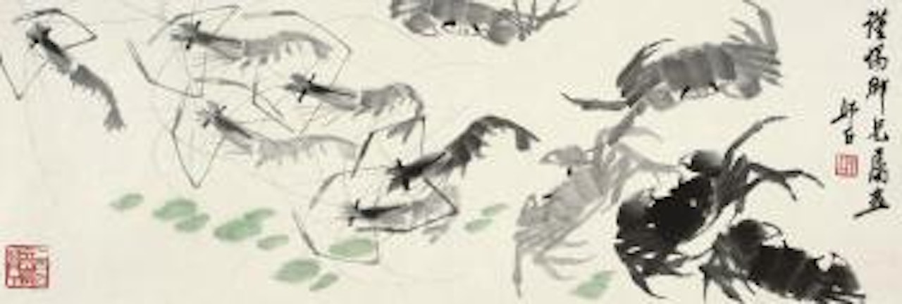 Shrimp And Crabs by Lou Shibai