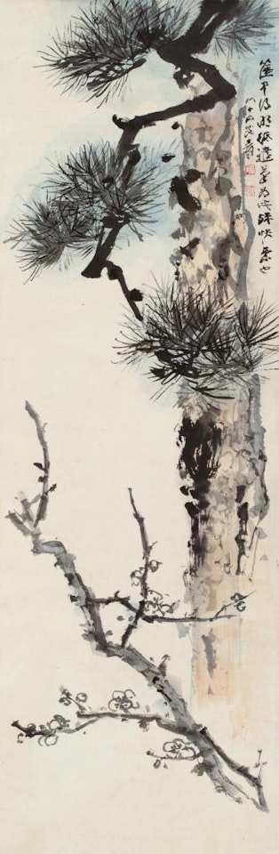 Pine And Plum by Zhang Daqian
