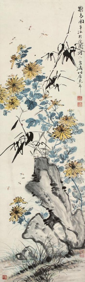 Grasshopper And Flowers by Wang Xuetao