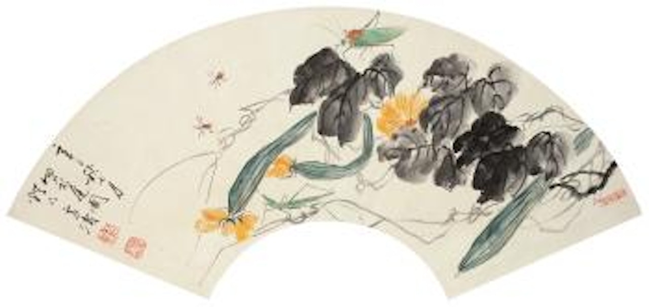 Grasshopper And Flowers by Wang Xuetao