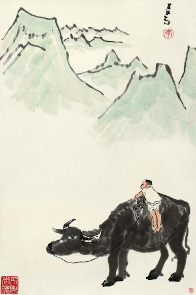 Boy And Cattle by Li Keran