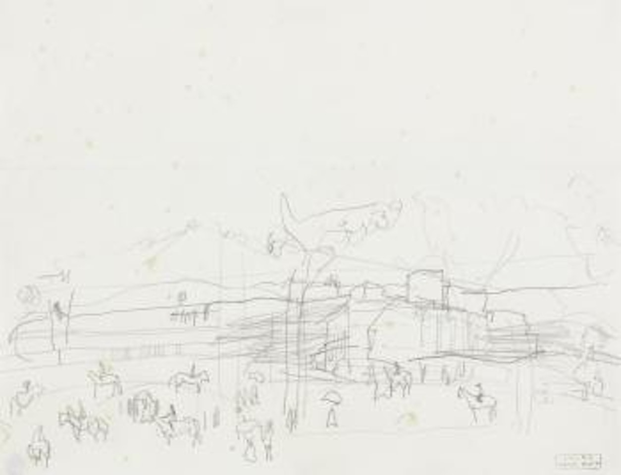 Le champ de courses à Deauville by Raoul Dufy