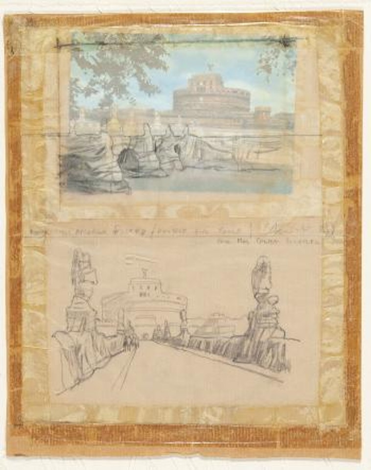 Ponte Sant' Angelo packed, project for Roma by Christo
