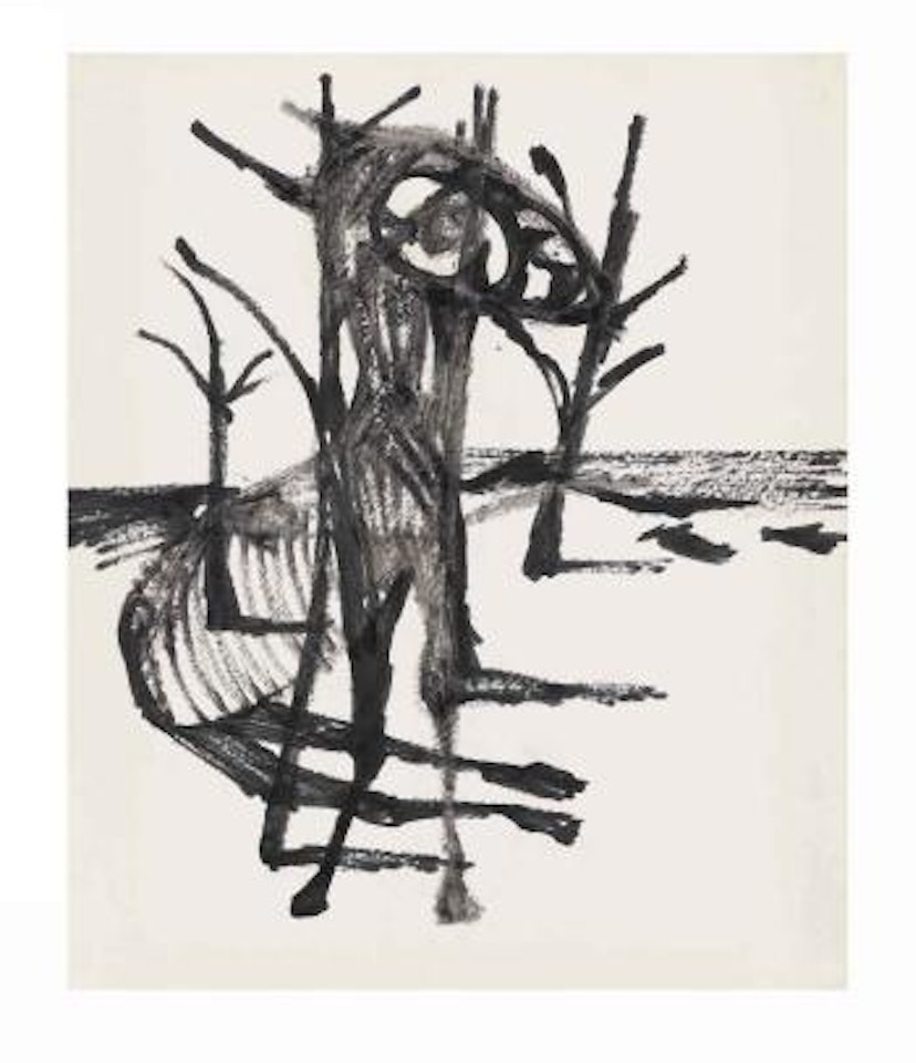Three drought studies: Drought; Burnt kangaroo; Kneeling carcass by Sidney Nolan