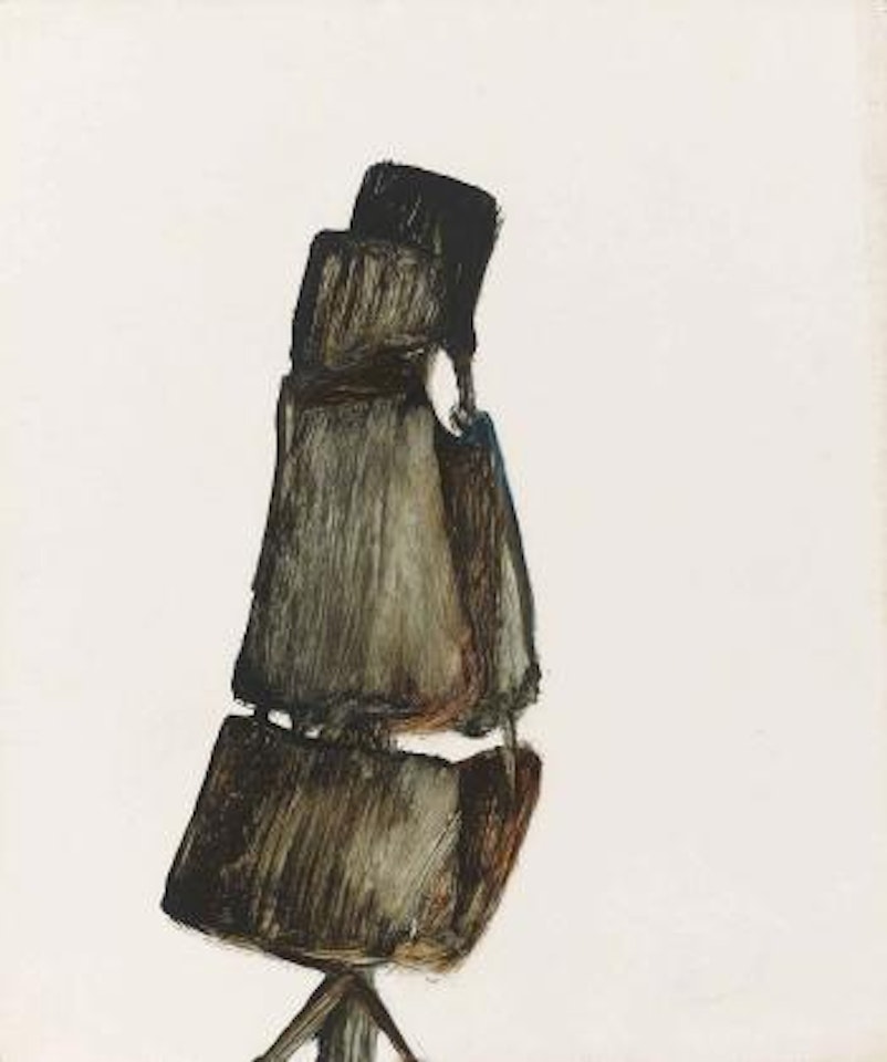 Four studies 1956: Greek drawing (Hydra); head in profile (Hydra); Kelly armour; and Girl and Curtain by Sidney Nolan