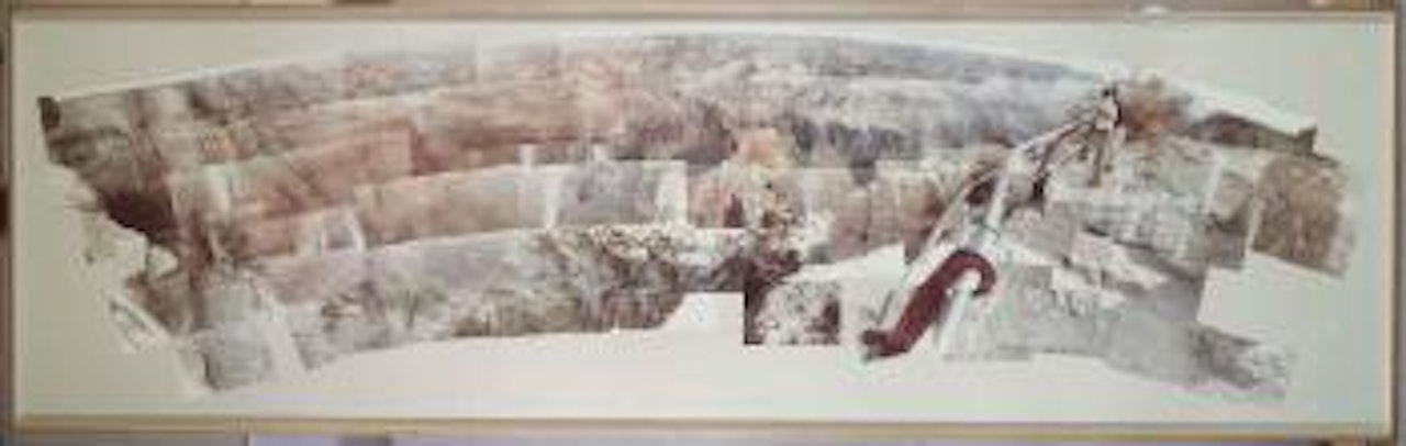 The Grand Canyon South Rim with Rail, Oct 1982 by David Hockney