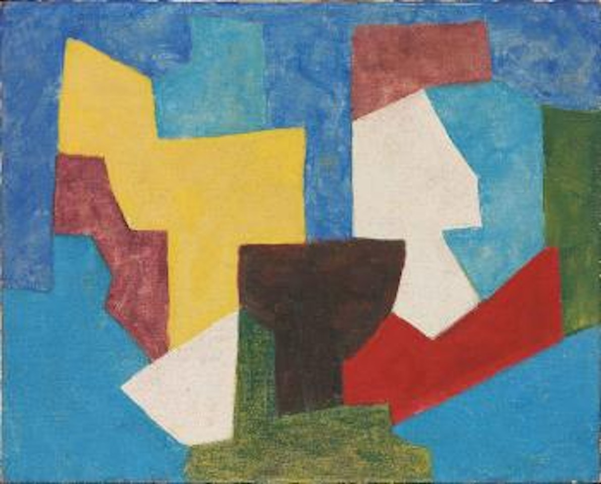 Composition multicolore à dominante bleue by Serge Poliakoff