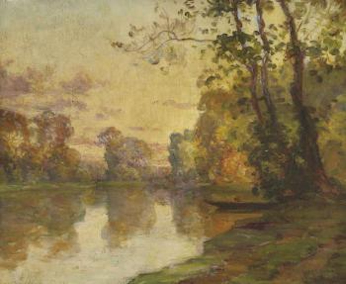 La vallée du Morin, effet du soir by Armand Guillaumin
