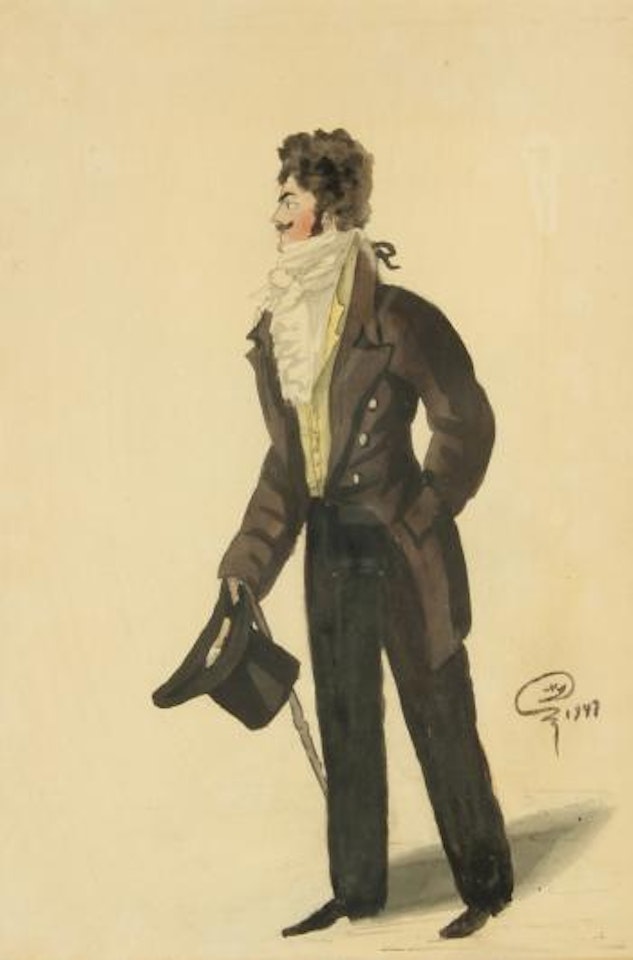 Costume Design for War and Peace, for Pierre Bezukhov by Mstislav Valerianovich Dobuzhinsky