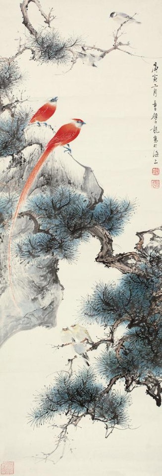 Birds And Pine by Yan Bolong