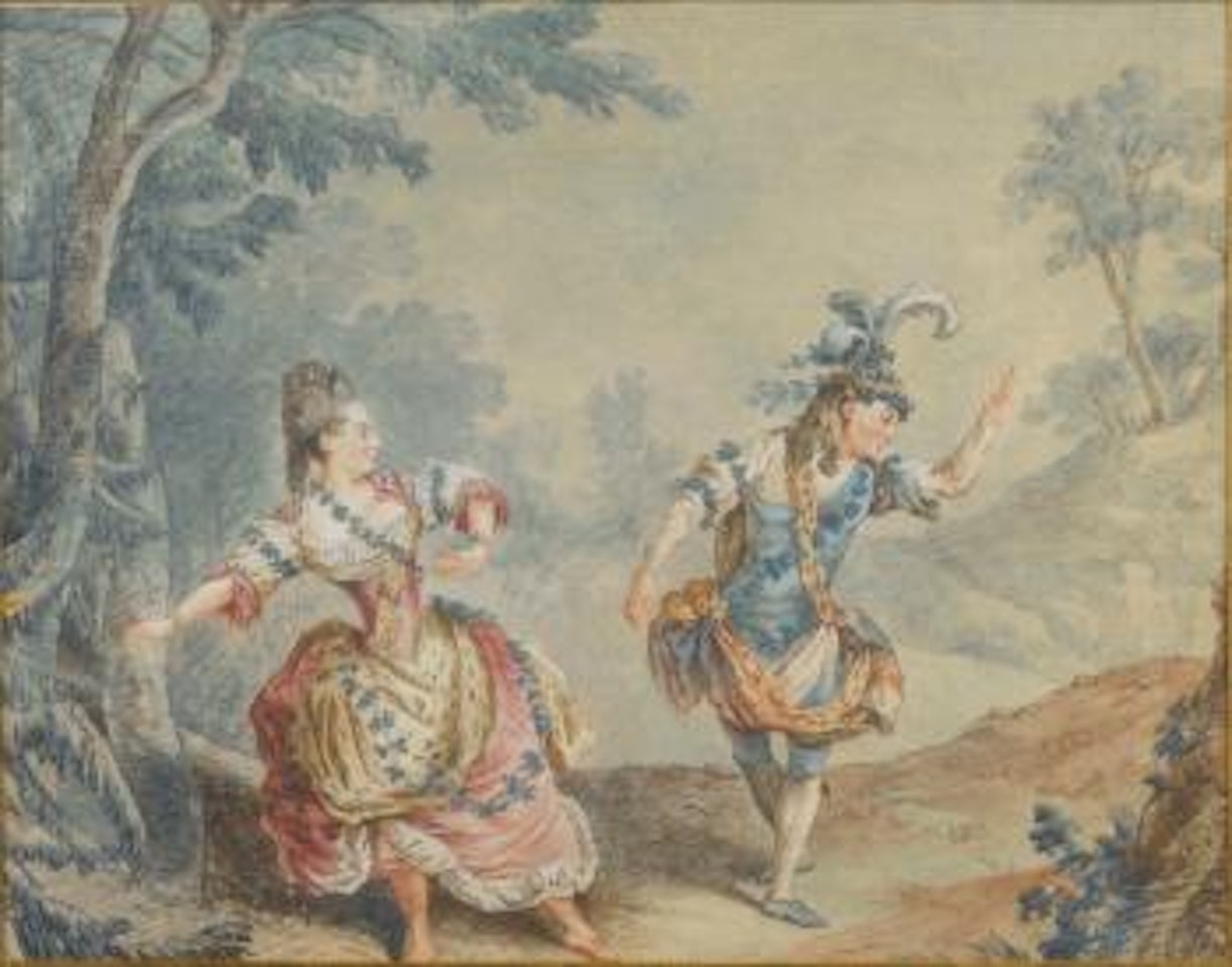 Pas De Deux Tiré Du Second Acte De L'opéra De Sylvie Exécuté Par M r Dauberval (1742-1806) & M Elle Allard (1738-1802) by Louis Carrogis Carmontelle