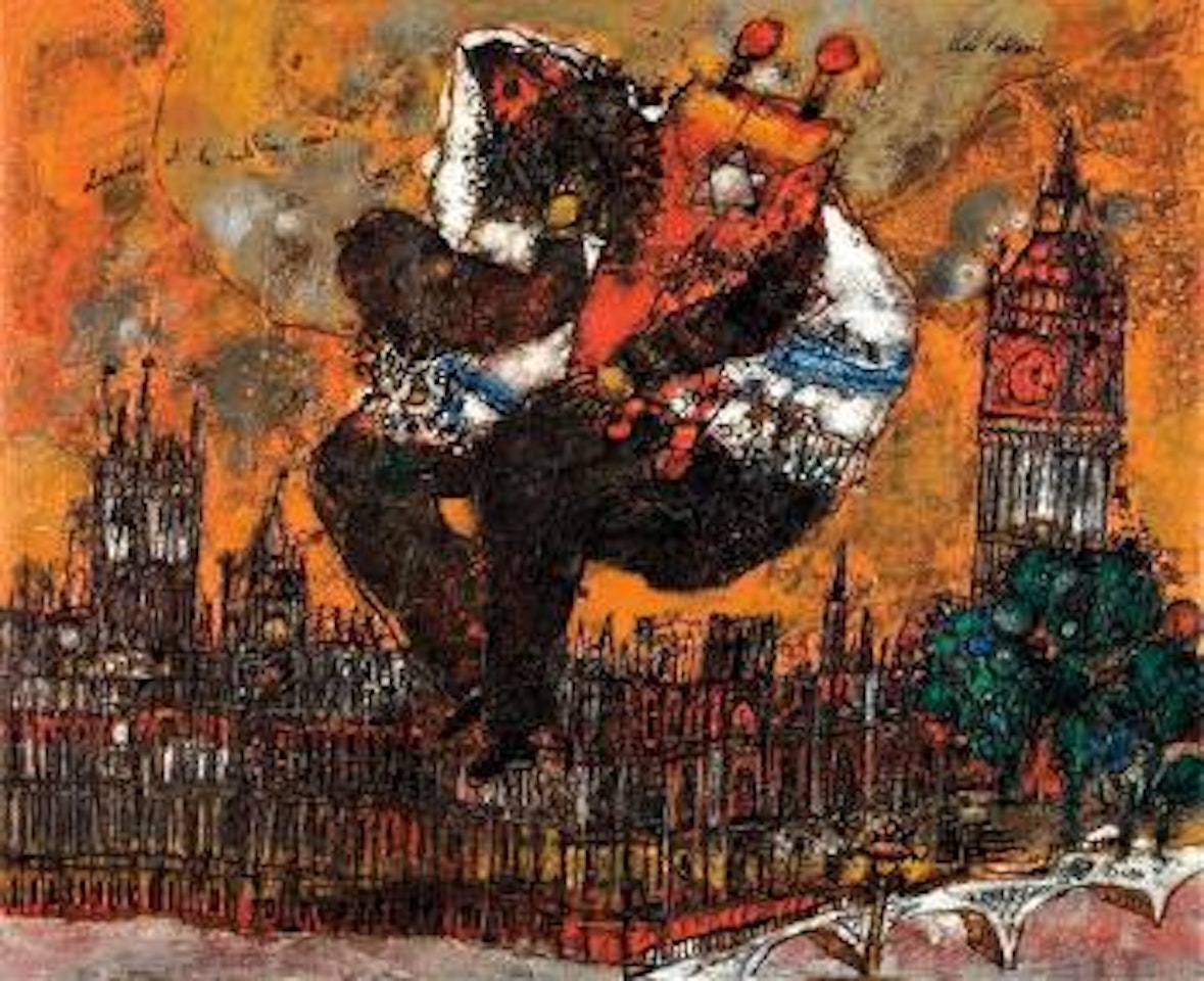 Londres et le rabbin assis by Théo Tobiasse