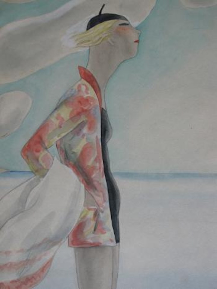 Woman on a beach by Dodo (Dörte Clara Wolff)