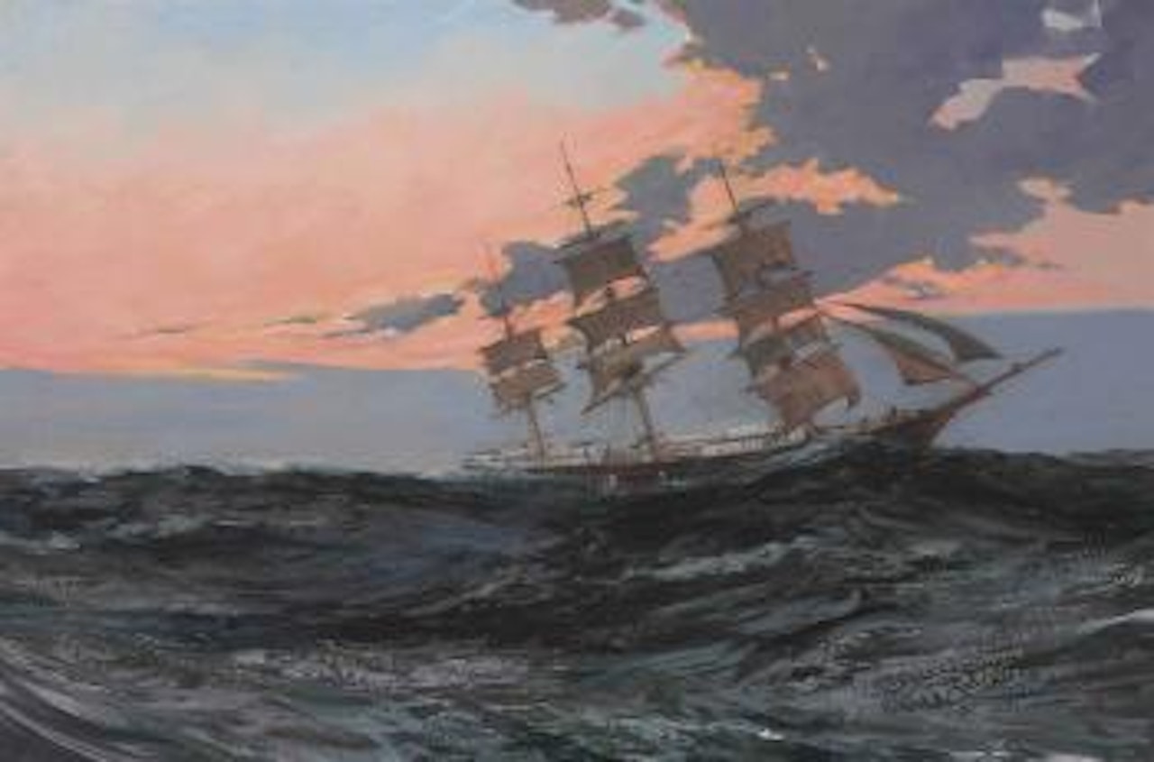Evening Light: 'Brown Brothers of Boston', 1876 by Montague Dawson