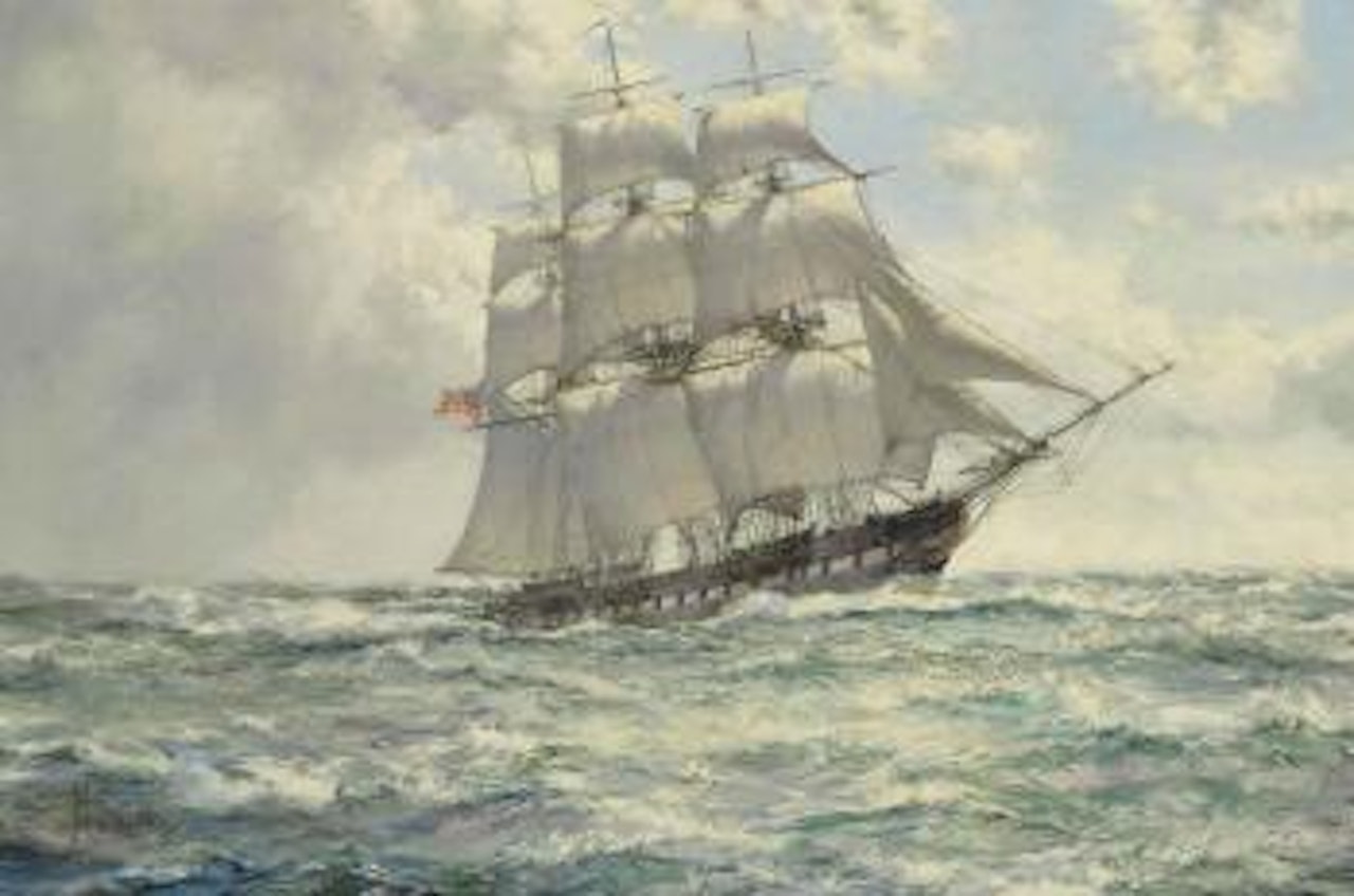 The U. S. Frigate 'Constellation' by Montague Dawson