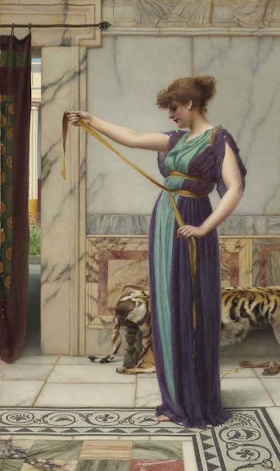 A Pompeian Lady by JOHN WILLIAM GODWARD, R.B.A.
