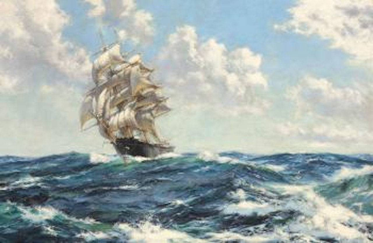 Gleaming Foam: 'Chariot of Fame' by Montague Dawson