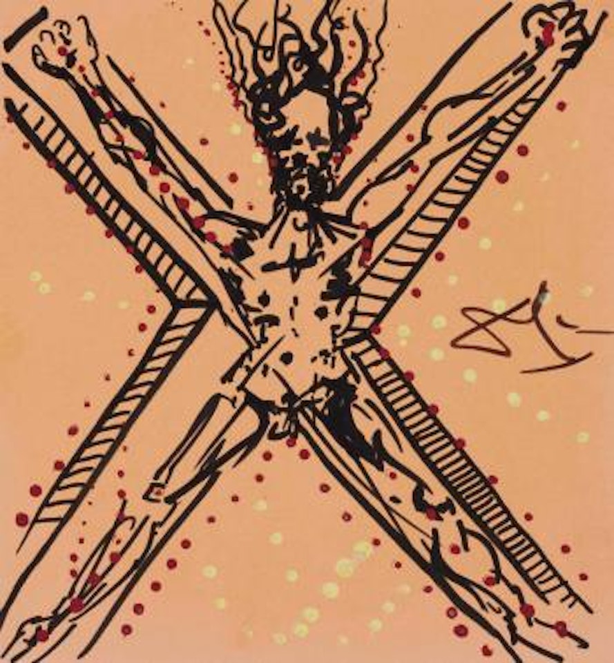 St. André (Andrew), ou Visions of Camelot, dessin pour la serie lithographique "Les Chevaliers de la Table Ronde" (Knights of the Round Table, 1977) ou Les Douze Apotres (The Twelve Apostles) by Salvador Dali