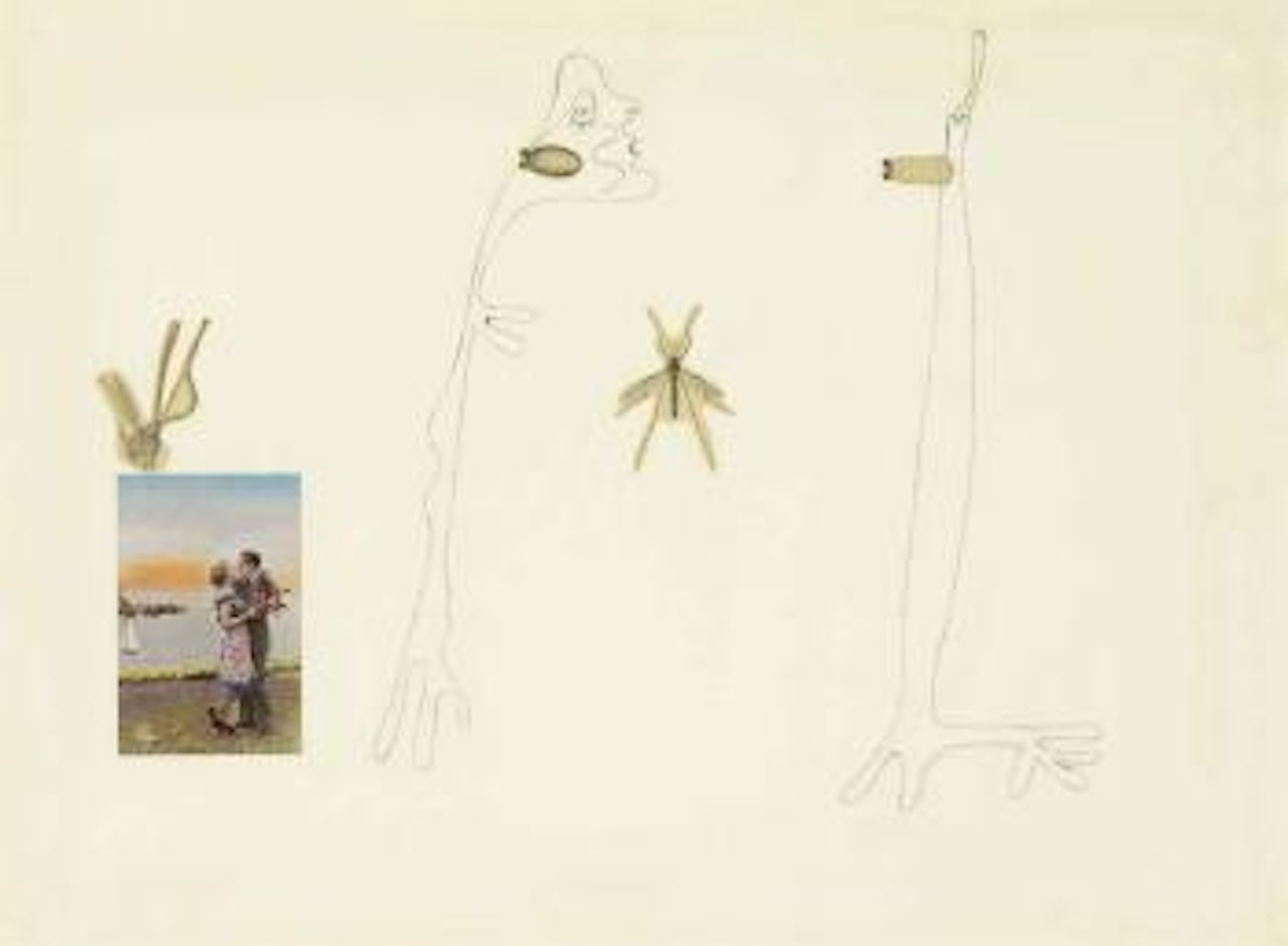 Untitled, Drawing-Collage by Joan Miró