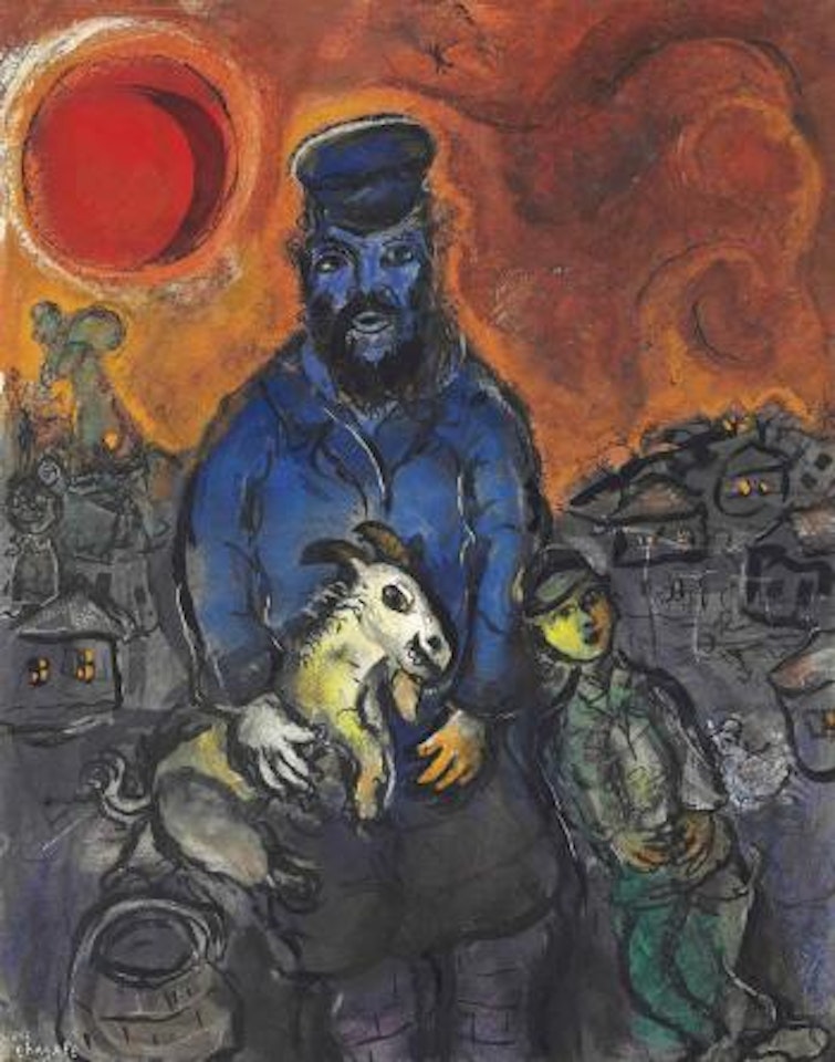 L'homme à la chèvre by Marc Chagall