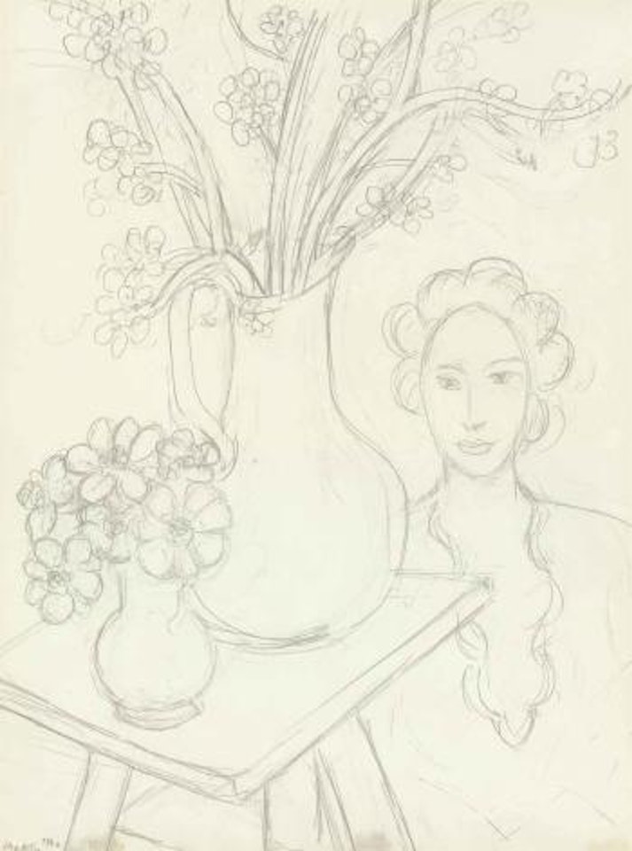 Femme et bouquets by Henri Matisse