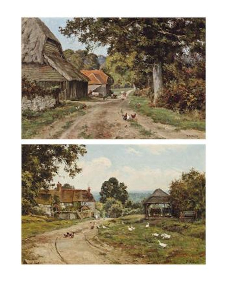 A Sussex farm; and Limborne Farm, Sussex by Edward Wilkins Waite