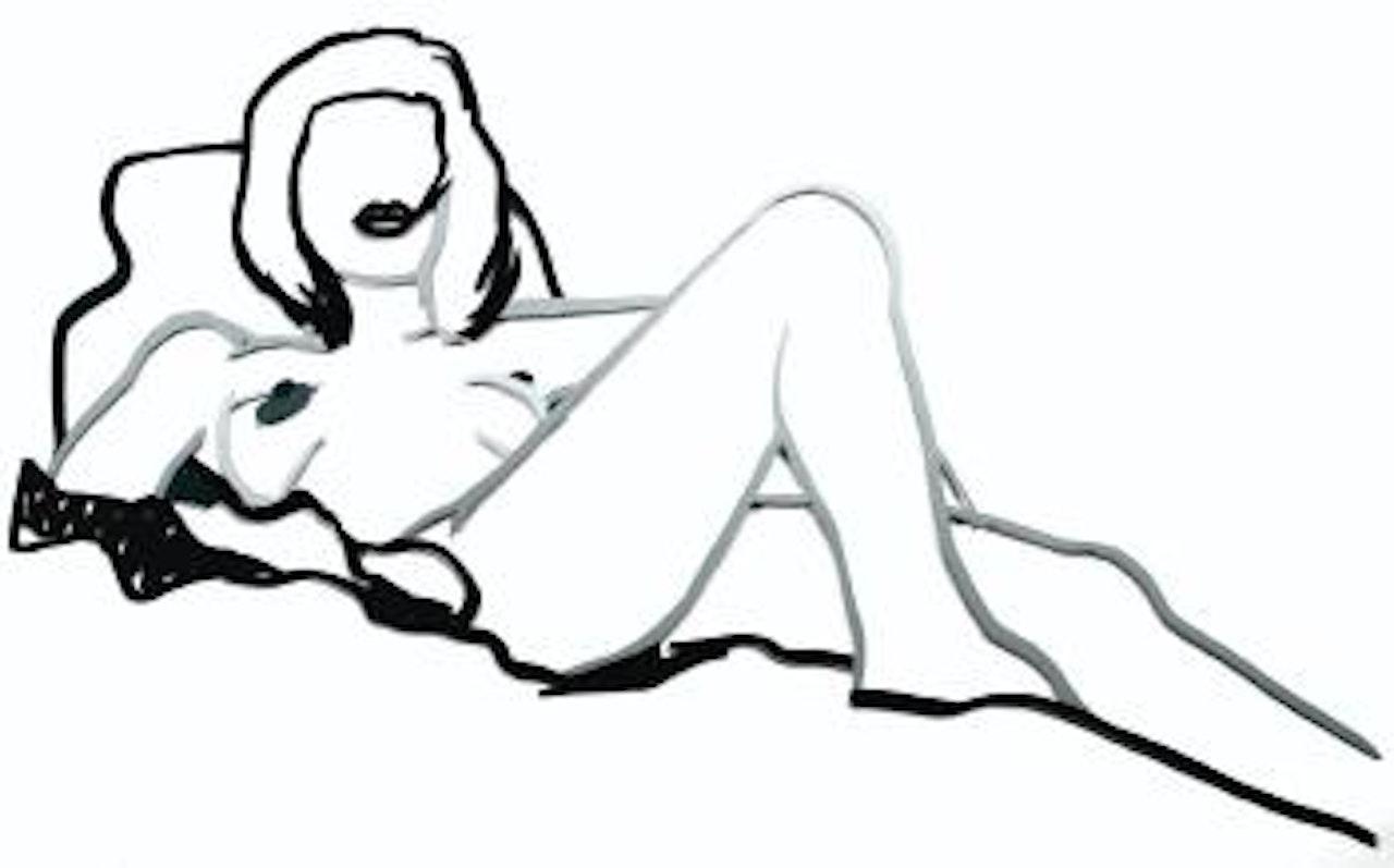 Monica Stretched Out (Gray) by Tom Wesselmann